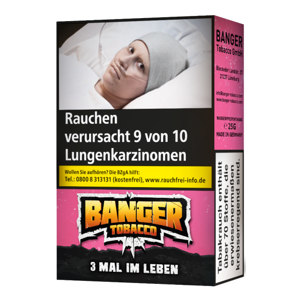 Banger Tobacco 25g - 3 Mal im Leben