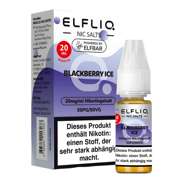 Elfliq 10ml - Blackberry Ice 20mg