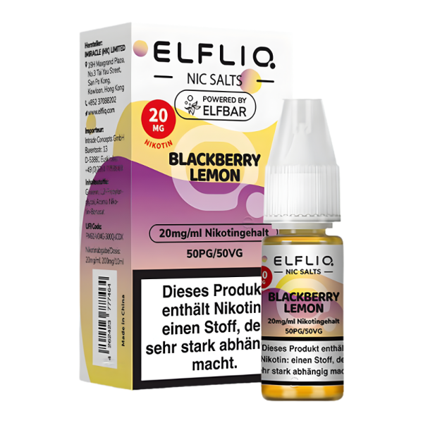Elfliq 10ml - Blackberry Lemon 20mg