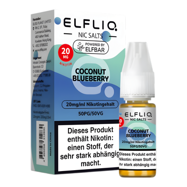 Elfliq 10ml - Coconut Blueberry 20mg