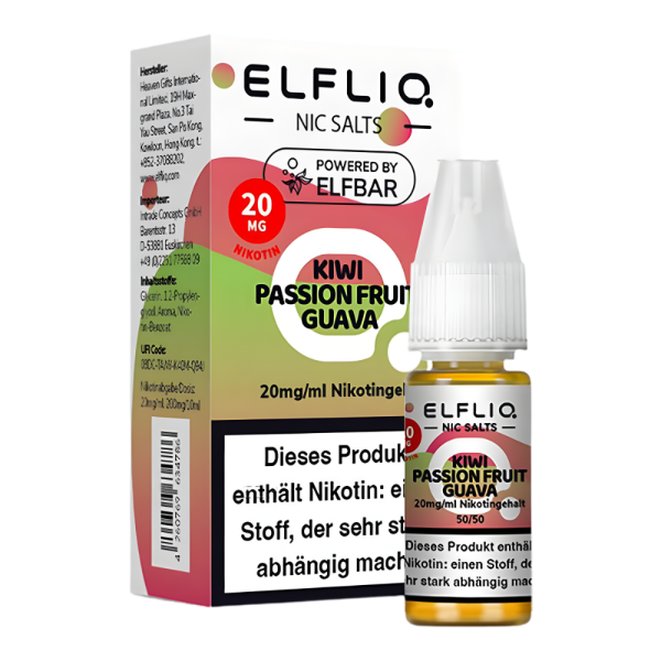 Elfliq 10ml - Kiwi Passion Fruit Guava 20mg