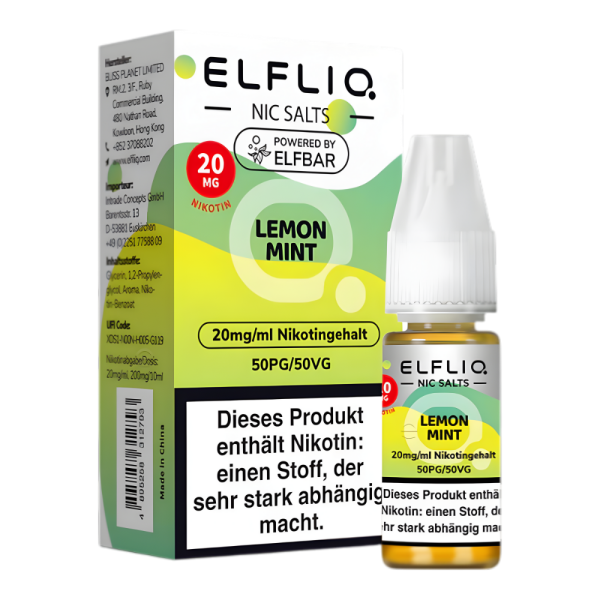 Elfliq 10ml - Lemon Mint 20mg